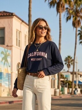 California West Coast Navy Sweatshirt